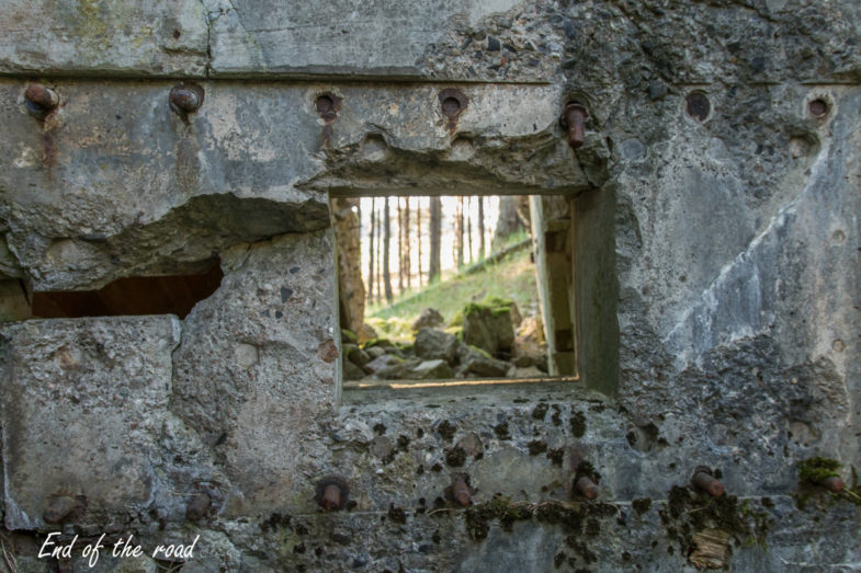 Pz.W. 873 - Mocowanie nietypowej płyty strzelnicy obrony wejścia